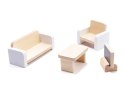 Domek dla lalek drewniany MDF mebelki 78cm czarny LED Kik Sp. z o. o. Sp. k.