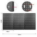 E-hurtownia Tablica warsztatowa narzędziowa perforowana 120x60 cm komplet 25 uchwytów
