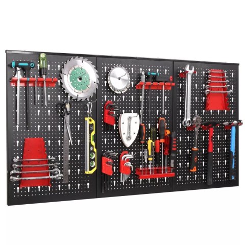 E-hurtownia Tablica warsztatowa narzędziowa perforowana 120x60 cm komplet 25 uchwytów E-hurtownia Tablica warsztatowa narzędziowa perforowana 120x60 cm komplet 25 uchwytów