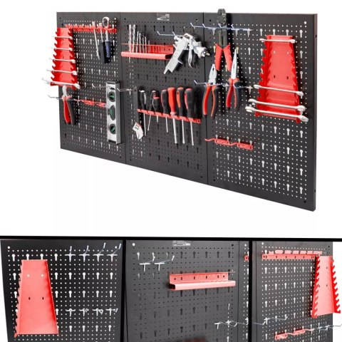 E-hurtownia Tablica warsztatowa narzędziowa perforowana 120x60 cm komplet 25 uchwytów E-hurtownia Tablica warsztatowa narzędziowa perforowana 120x60 cm komplet 25 uchwytów
