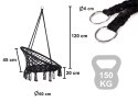 Huśtawka fotel bocianie gniazdo z oparciem czarna 80cm 150kg Kik Sp. z o. o. Sp. k.