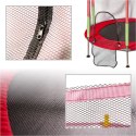 Trampolina do domu ogrodu dla dzieci siatka 140cm 55inch czerwona Kik Sp. z o. o. Sp. k.