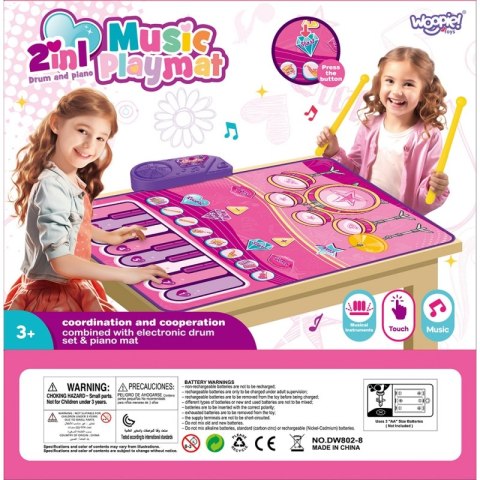 Woopie WOOPIE Duża Mata Muzyczna 2w1 Perkusja Interaktywna Pianino Woopie WOOPIE Duża Mata Muzyczna 2w1 Perkusja Interaktywna Pianino