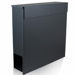 Bituxx Skrzynka na listy stal nierdzewna z gazetnikiem duża pojemność 370x370 mm