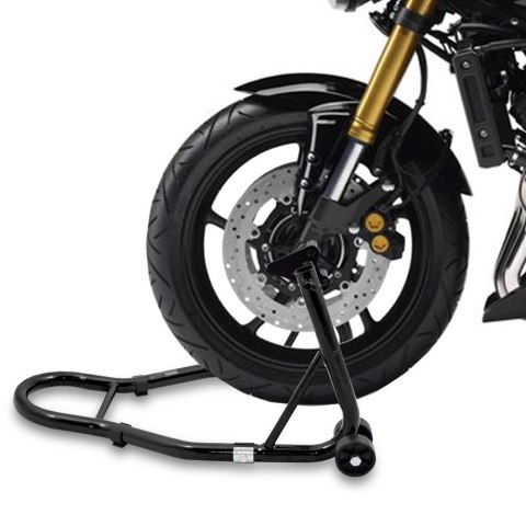 Bituxx Stojak motocyklowy przedniego koła czarny stalowy 250kg CERTYFIKOWANY Bituxx Stojak motocyklowy przedniego koła czarny stalowy 250kg CERTYFIKOWANY
