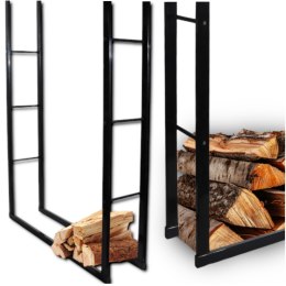 Bituxx Stojak na Drewno Kominkowe Bituxx Stalowy Nowoczesny Design 150cm