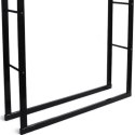 Bituxx Stojak na Drewno Kominkowe Bituxx Stalowy Nowoczesny Design 150cm