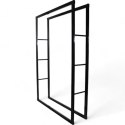 Bituxx Stojak na Drewno Kominkowe Bituxx Stalowy Nowoczesny Design 150cm