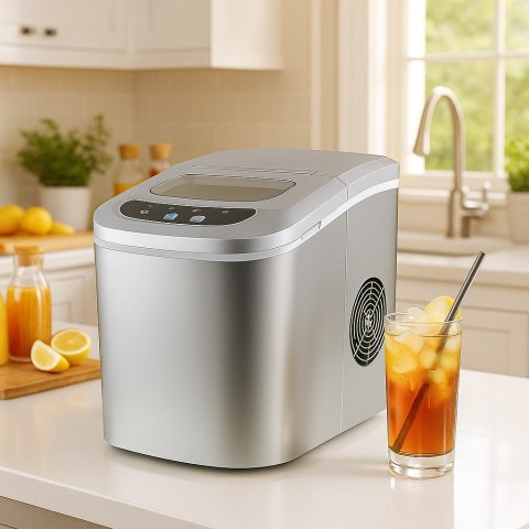 E-hurtownia Kostkarka do lodu 2,2L 12kg/24h srebrna kompaktowa 2 rozmiary kostek E-hurtownia Kostkarka do lodu 2,2L 12kg/24h srebrna kompaktowa 2 rozmiary kostek