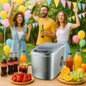 E-hurtownia Kostkarka do lodu 2,2L 12kg/24h srebrna kompaktowa 2 rozmiary kostek