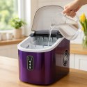 E-hurtownia Kostkarka do lodu 2,2L 15kg/24h fioletowa przenośna 2 rozmiary kostek