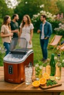 E-hurtownia Kostkarka do lodu 2,2L 15kg/24h pomarańczowa kompaktowa 2 rozmiary kostek
