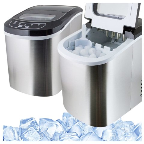 E-hurtownia Kostkarka do lodu INOX 2,2L 12kg/24h kompaktowa 2 rozmiary kostek E-hurtownia Kostkarka do lodu INOX 2,2L 12kg/24h kompaktowa 2 rozmiary kostek