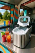 E-hurtownia Kostkarka do lodu INOX 2,2L 12kg/24h kompaktowa 2 rozmiary kostek