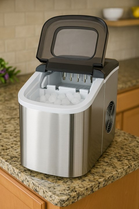 E-hurtownia Kostkarka do lodu INOX 2,2L 12kg/24h kompaktowa 2 rozmiary kostek E-hurtownia Kostkarka do lodu INOX 2,2L 12kg/24h kompaktowa 2 rozmiary kostek