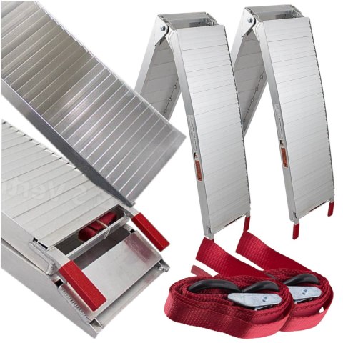 E-hurtownia Najazdy rampy aluminiowe składane 680kg 2 sztuki motocykle quady maszyny E-hurtownia Najazdy rampy aluminiowe składane 680kg 2 sztuki motocykle quady maszyny