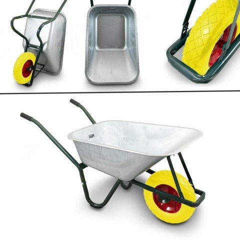 E-hurtownia Taczka budowlana 100l 250kg stal ocynkowana koło pu pełne wytrzymała E-hurtownia Taczka budowlana 100l 250kg stal ocynkowana koło pu pełne wytrzymała