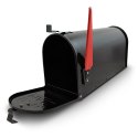 Bituxx Skrzynka pocztowa usa postmail czarna stalowa amerykańska z flaga listy