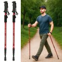 Kijki kije trekkingowe do nordic walking składane 2 sztuki czerwone Kik Sp. z o. o. Sp. k.