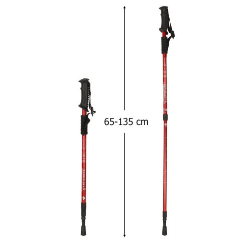 Kijki kije trekkingowe do nordic walking składane 2 sztuki czerwone Kik Sp. z o. o. Sp. k. Kijki kije trekkingowe do nordic walking składane 2 sztuki czerwone Kik Sp. z o. o. Sp. k.
