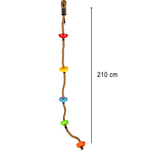 Lina do wspinaczki huśtawka sznur wspinaczkowy z węzłami platformami 200cm Kik Sp. z o. o. Sp. k. Lina do wspinaczki huśtawka sznur wspinaczkowy z węzłami platformami 200cm Kik Sp. z o. o. Sp. k.