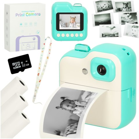 Aparat fotograficzny natychmiastowy drukarka termiczna + wkłady karta 32GB zielony Kik Sp. z o. o. Sp. k. Aparat fotograficzny natychmiastowy drukarka termiczna + wkłady karta 32GB zielony Kik Sp. z o. o. Sp. k.
