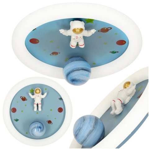Lampa LED sufitowa plafon do pokoju dziecięcego ściemniana LUMELA + pilot astronauta Kik Sp. z o. o. Sp. k.