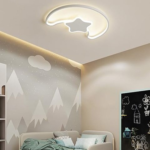 Lampa LED sufitowa plafon do pokoju dziecięcego ściemniana LUMELA + pilot księżyc biała Kik Sp. z o. o. Sp. k. Lampa LED sufitowa plafon do pokoju dziecięcego ściemniana LUMELA + pilot księżyc biała Kik Sp. z o. o. Sp. k.