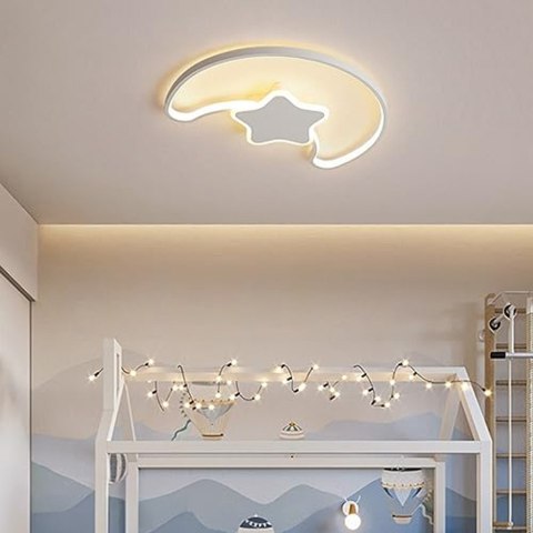 Lampa LED sufitowa plafon do pokoju dziecięcego ściemniana LUMELA + pilot księżyc biała Kik Sp. z o. o. Sp. k. Lampa LED sufitowa plafon do pokoju dziecięcego ściemniana LUMELA + pilot księżyc biała Kik Sp. z o. o. Sp. k.