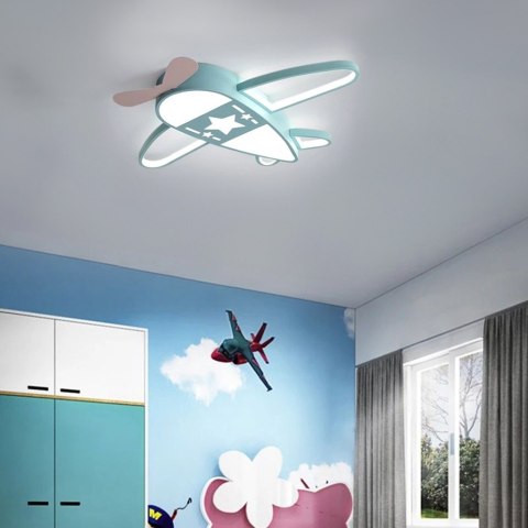 Lampa LED sufitowa plafon do pokoju dziecięcego ściemniana LUMELA + pilot samolot Kik Sp. z o. o. Sp. k. Lampa LED sufitowa plafon do pokoju dziecięcego ściemniana LUMELA + pilot samolot Kik Sp. z o. o. Sp. k.