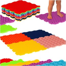 Mata sensoryczna puzzle montessori do masażu stóp 8 elementów kolorowe Kik Sp. z o. o. Sp. k.