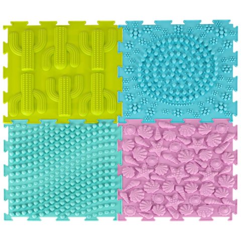 Mata sensoryczna puzzle montessori do masażu stóp 8 elementów pastelowe Kik Sp. z o. o. Sp. k. Mata sensoryczna puzzle montessori do masażu stóp 8 elementów pastelowe Kik Sp. z o. o. Sp. k.
