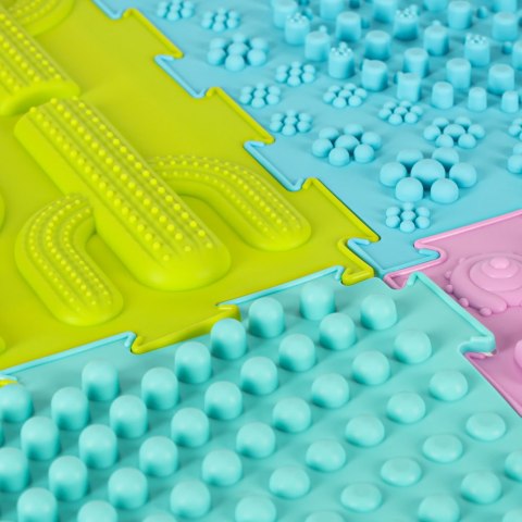 Mata sensoryczna puzzle montessori do masażu stóp 8 elementów pastelowe Kik Sp. z o. o. Sp. k. Mata sensoryczna puzzle montessori do masażu stóp 8 elementów pastelowe Kik Sp. z o. o. Sp. k.