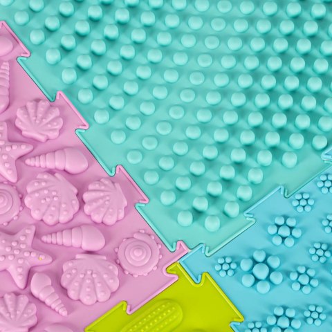 Mata sensoryczna puzzle montessori do masażu stóp 8 elementów pastelowe Kik Sp. z o. o. Sp. k. Mata sensoryczna puzzle montessori do masażu stóp 8 elementów pastelowe Kik Sp. z o. o. Sp. k.