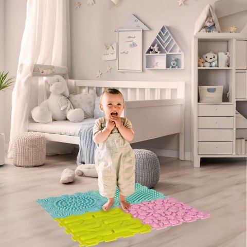 Mata sensoryczna puzzle montessori do masażu stóp 8 elementów pastelowe Kik Sp. z o. o. Sp. k. Mata sensoryczna puzzle montessori do masażu stóp 8 elementów pastelowe Kik Sp. z o. o. Sp. k.