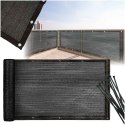 Osłona balkonowa LUARO mata maskująca siatka cieniująca na balkon taras 150g/m2 105x700cm UV + Trytytki Kik Sp. z o. o. Sp. k.