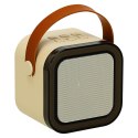 Zestaw do karaoke 2 mikrofony + głośnik przenośny BLUETOOTH USB LED beżowy Kik Sp. z o. o. Sp. k.