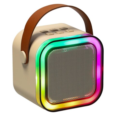 Zestaw do karaoke 2 mikrofony + głośnik przenośny BLUETOOTH USB LED beżowy Kik Sp. z o. o. Sp. k. Zestaw do karaoke 2 mikrofony + głośnik przenośny BLUETOOTH USB LED beżowy Kik Sp. z o. o. Sp. k.