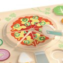 Classic World CLASSIC WORLD Drewniana Pizza do Krojenia Układanka Warzywa 22 el.
