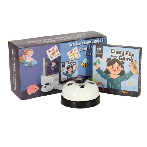 Gra na spostrzegawczość znajdź parę Crazy Flip 54 karty i dzwonek Kik Sp. z o. o. Sp. k. Gra na spostrzegawczość znajdź parę Crazy Flip 54 karty i dzwonek Kik Sp. z o. o. Sp. k.