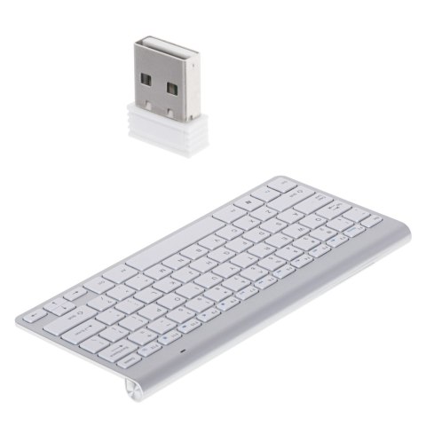 Klawiatura bezprzewodowa bluetooth Smart TV srebrna Kik Sp. z o. o. Sp. k. Klawiatura bezprzewodowa bluetooth Smart TV srebrna Kik Sp. z o. o. Sp. k.