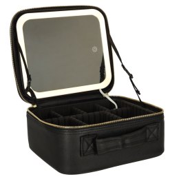 Kosmetyczka organizer na kosmetyki biżuterię kuferek z lusterkiem LED czarny Kik Sp. z o. o. Sp. k.