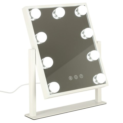 Lusterko do makijażu kosmetyczne podświetlane 9 LED Hollywood z 9 żarówkami USB 25 x 30 cm Kik Sp. z o. o. Sp. k.