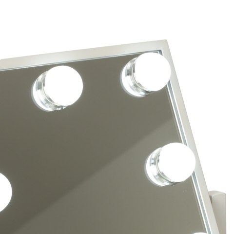 Lusterko do makijażu kosmetyczne podświetlane 9 LED Hollywood z 9 żarówkami USB 25 x 30 cm Kik Sp. z o. o. Sp. k. Lusterko do makijażu kosmetyczne podświetlane 9 LED Hollywood z 9 żarówkami USB 25 x 30 cm Kik Sp. z o. o. Sp. k.