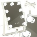 Lusterko do makijażu kosmetyczne podświetlane 9 LED Hollywood z 9 żarówkami USB 25 x 30 cm Kik Sp. z o. o. Sp. k.
