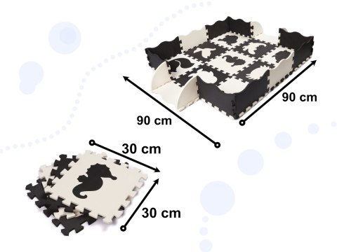 Mata edukacyjna piankowa puzzle 114 x 114 x 1 cm czarna 25 elementów Kik Sp. z o. o. Sp. k. Mata edukacyjna piankowa puzzle 114 x 114 x 1 cm czarna 25 elementów Kik Sp. z o. o. Sp. k.