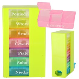Pudełko organizer na leki na tabletki kasetka 7 dni 3 pory dnia 4 języki Kik Sp. z o. o. Sp. k.