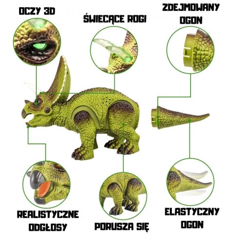 Woopie WOOPIE Dinozaur Zdalnie Sterowany RC Robot Triceratops Woopie WOOPIE Dinozaur Zdalnie Sterowany RC Robot Triceratops