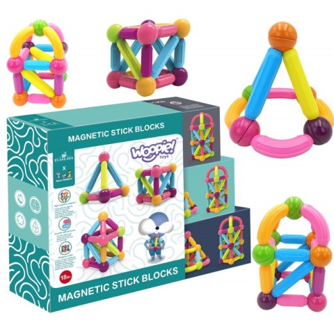 Woopie WOOPIE Magnetyczne Klocki Konstrukcyjne Edukacyjne Duże Grube 28 el. Woopie WOOPIE Magnetyczne Klocki Konstrukcyjne Edukacyjne Duże Grube 28 el.