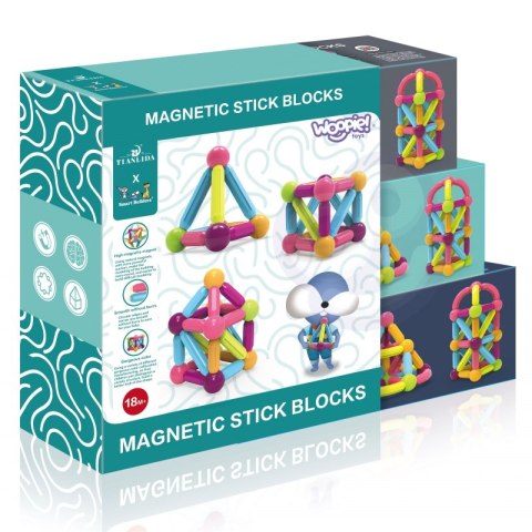 Woopie WOOPIE Magnetyczne Klocki Konstrukcyjne Edukacyjne Duże Grube 28 el. Woopie WOOPIE Magnetyczne Klocki Konstrukcyjne Edukacyjne Duże Grube 28 el.